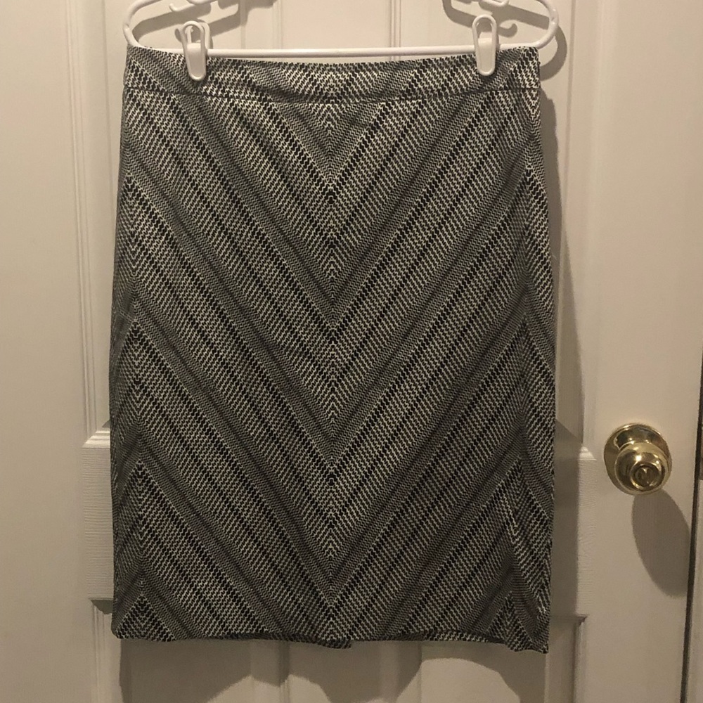 Black and White Pencil Skirt